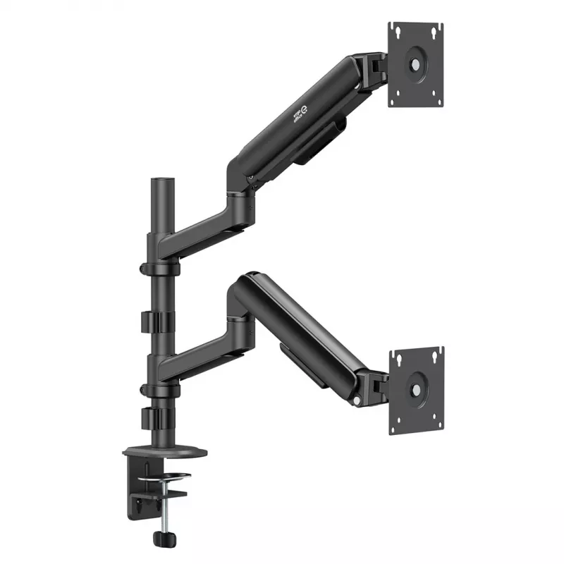 ERGO OFFICE ER-692 B Soporte de mesa para doble monitor, brazo de gas, para 17-32 inch, 1-10 kg por brazo, negro mate