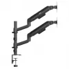 ERGO OFFICE ER-692 B Soporte de mesa para doble monitor, brazo de gas, para 17-32 inch, 1-10 kg por brazo, negro mate