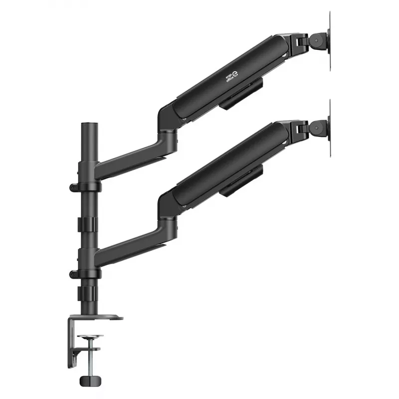 ERGO OFFICE ER-692 B Soporte de mesa para doble monitor, brazo de gas, para 17-32 inch, 1-10 kg por brazo, negro mate