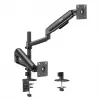 ERGO OFFICE ER-692 B Soporte de mesa para doble monitor, brazo de gas, para 17-32 inch, 1-10 kg por brazo, negro mate