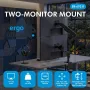 ERGO OFFICE ER-692 B Soporte de mesa para doble monitor, brazo de gas, para 17-32
