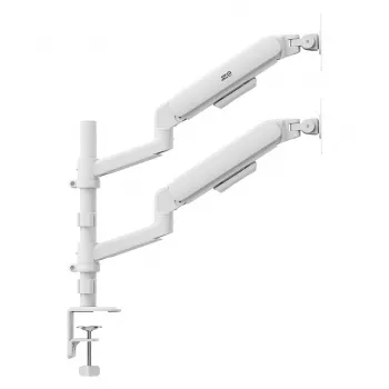 Ergo Office ER-692 W soporte de mesa para dos monitores, pistón de gas, 17-32