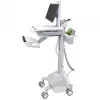 Ergotron carro de estación de trabajo médica móvil para pantalla LCD / equipos de PC - alimentado por batería LiFe, UE - médico - plástico, aluminio, acero galvanizado - gris, blanco, aluminio pulido - tamaño de pantalla: hasta 22 pulgadas