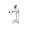 Ergotron carro de estación de trabajo médica móvil para pantalla LCD / equipos de PC - alimentado por batería LiFe, UE - médico - plástico, aluminio, acero galvanizado - gris, blanco, aluminio pulido - tamaño de pantalla: hasta 22 pulgadas