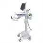 Ergotron carro de estación de trabajo médica móvil para pantalla LCD / equipos de PC - alimentado por batería LiFe, UE - médico - plástico, aluminio, acero galvanizado - gris, blanco, aluminio pulido - tamaño de pantalla: hasta 22 pulgadas