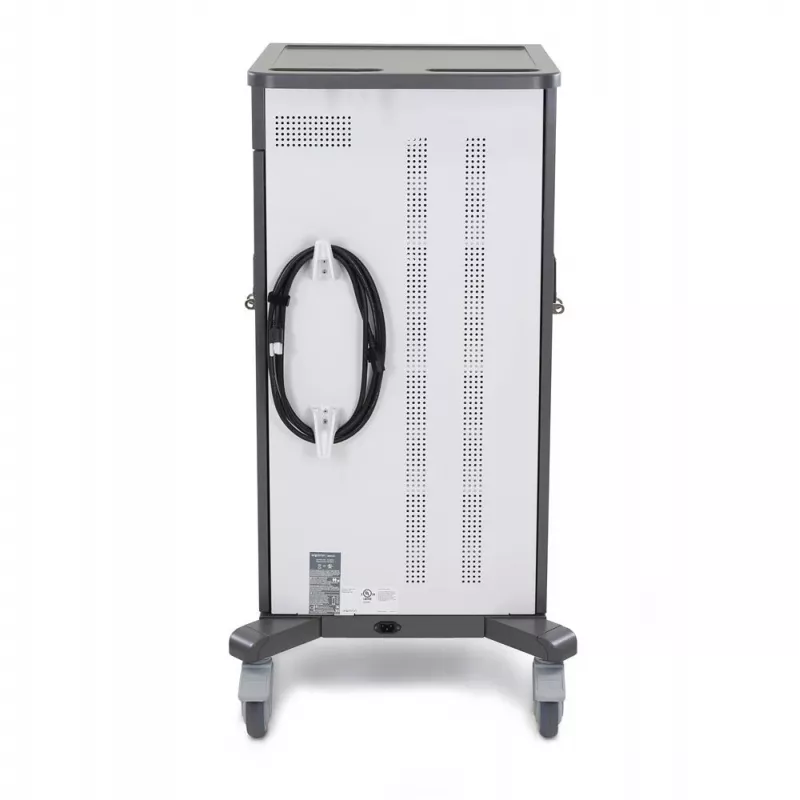 Ergotron YES35 Carro de carga para 35 dispositivos, con cierre, Gris/Blanco, para pantallas de hasta 10 pulgadas