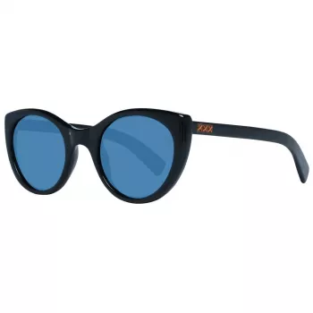 ERMENEGILDO ZEGNA Gafas de sol unisex ZC0009-01V50 - montura de acetato negra, lentes grises 50/23/145 mm