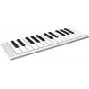ESI Xkey 25 Teclado controlador MIDI USB - 25 teclas con respuesta dinámica, aftertouch polifónico, aluminio cepillado, ultrafino, Plata