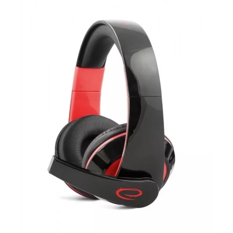Esperanza EGH300R Auriculares gaming con cable con micrófono de diadema omnidireccional, Negro/Rojo