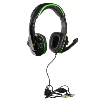 Auriculares gaming Esperanza EGH310G con micrófono de diadema, con cable, jack 3,5 mm, Negro y Verde