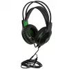 Esperanza EGH430 THUNDERBIRD Auriculares gaming con cable y micrófono, negro y verde