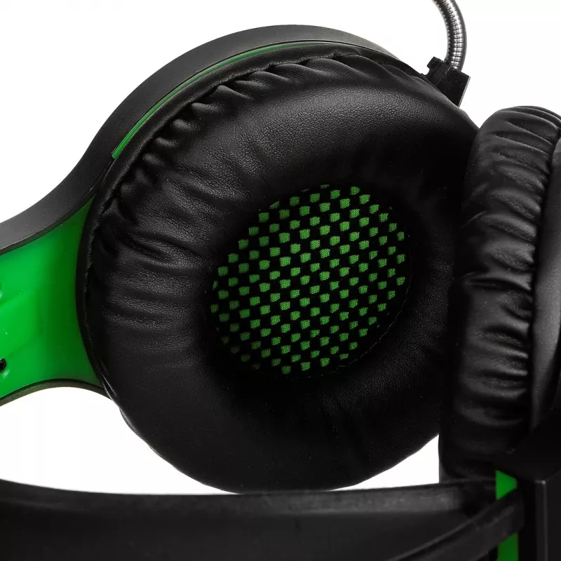 Esperanza EGH430 THUNDERBIRD Auriculares gaming con cable y micrófono, negro y verde