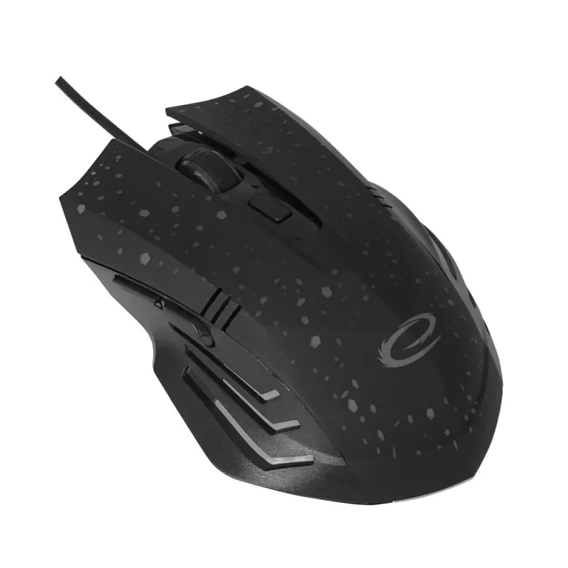 Esperanza EGM212 Ratón gaming óptico con cable, 2400 DPI, 6 botones, USB, diestro, Negro