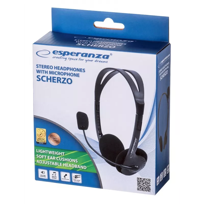 Esperanza EH102 auriculares con micrófono con cable - Negro
