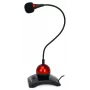 Esperanza EH130 Micrófono para PC, condensador, omnidireccional, jack de 3,5 mm, negro/rojo
