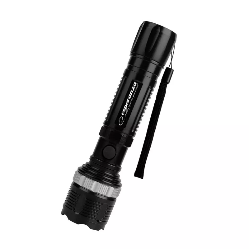 Esperanza Epione L linterna de mano Negra LED, 80 lm, haz de 100 m, aluminio, resistente a salpicaduras