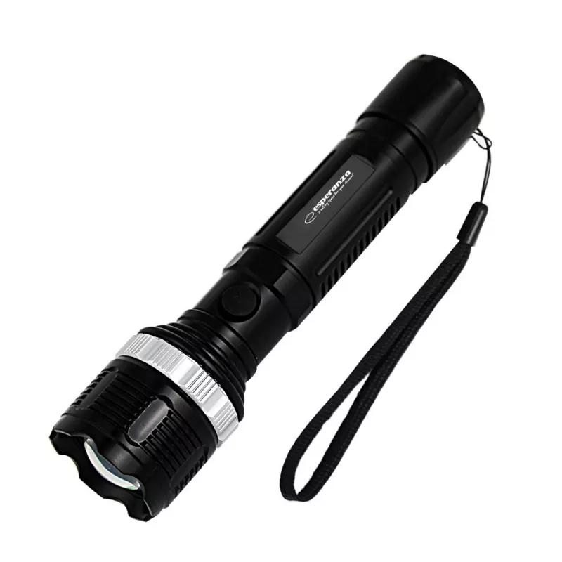 Esperanza Epione L linterna de mano Negra LED, 80 lm, haz de 100 m, aluminio, resistente a salpicaduras
