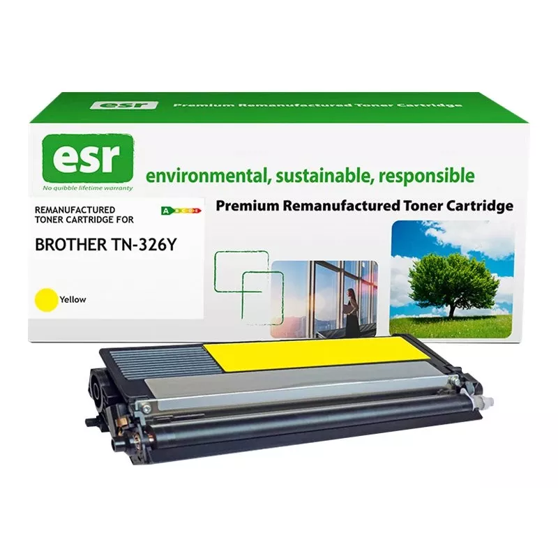 ESR Cartucho de tóner remanufacturado compatible con Brother TN-326Y amarillo 3.500 páginas