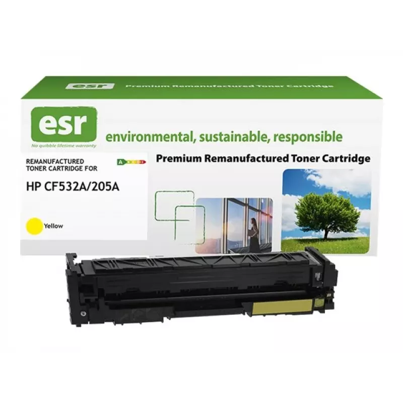 ESR Cartucho de tóner remanufacturado compatible con HP CF532A amarillo 1.600 páginas