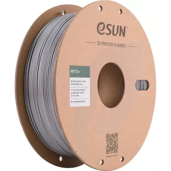 eSUN PETG+ Filamento para impresora 3D 1,75 mm plata 1 kg bobina de papel PETG+175S1P1