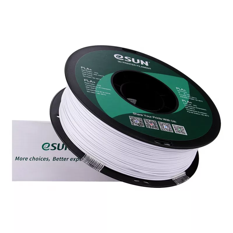 ESUN PLA+ 1,75 mm Filamento para impresora 3D blanco frío 1 kg