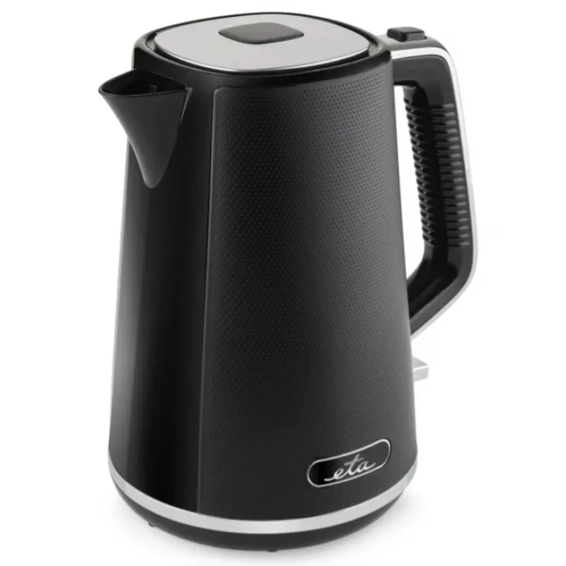 Hervidor de agua ETA Nora 1,7 l, 2200 W, negro, inalámbrico con base giratoria 360°