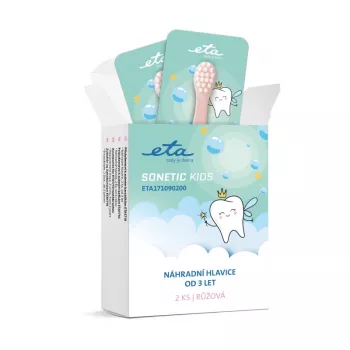 ETA Sonetic Kids 171090200 cabezales de cepillo de repuesto - pack de 2 - rosa