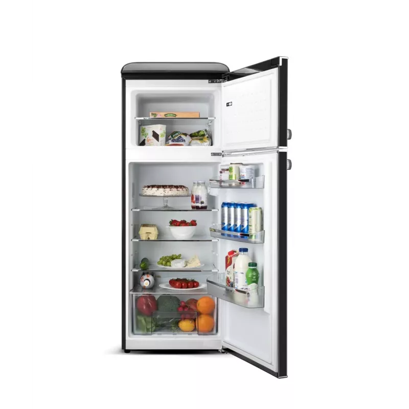 ETA Storio Retro Combi frigorífico-congelador combinado, 215 L totales, 170 L frigorífico, 45 L congelador, independiente, negro, clase de eficiencia energética E, 38 dB