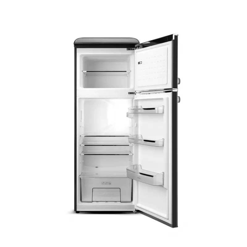 ETA Storio Retro Combi frigorífico-congelador combinado, 215 L totales, 170 L frigorífico, 45 L congelador, independiente, negro, clase de eficiencia energética E, 38 dB