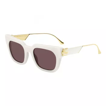 ETRO ETRO0027GSSZJ gafas de sol de mujer estilo mariposa, montura havana, lentes degradadas marrones, 52 mm