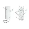Auricular analógico de 4 hilos EURA ADA-38A3 para sistemas RL-3203H, blanco