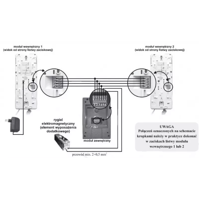 Auricular analógico de 4 hilos EURA ADA-38A3 para sistemas RL-3203H, blanco