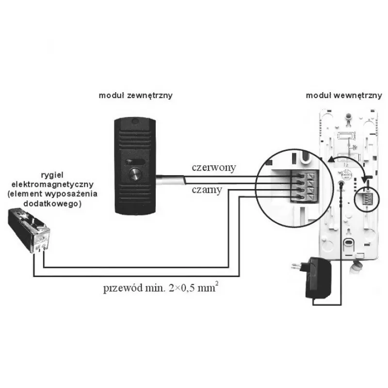 Sistema de intercomunicación de audio EURA ADP-20A3 grafito blanco