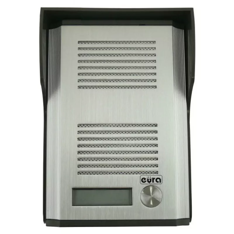 Portero automático de audio EURA ADP-44A3 (RL-3203D) - 2 hilos, unifamiliar, unidad interior blanca, panel exterior plateado