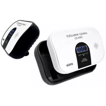 EURA CD-45A2 Detector de monóxido de carbono independiente, a pilas, pantalla LCD
