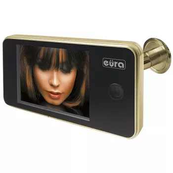 EURA VDP-01C1 ERIS mirilla digital para puerta 3,2 pulgadas LCD oro