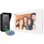 EURA VDP-76A3 videoportero con cable de 7 pulgadas con monitor, blanco