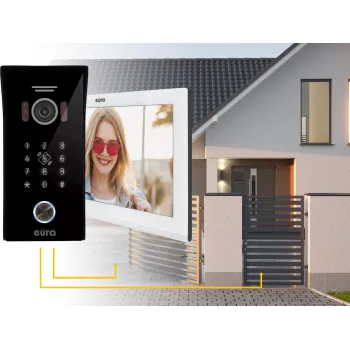EURA VDP-99C5 Videoportero, pantalla táctil de 7 pulgadas, WiFi, RFID, Tuya, blanco