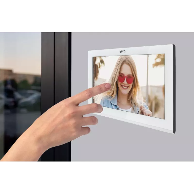 EURA VDP-99C5 Videoportero, pantalla táctil de 7 pulgadas, WiFi, RFID, Tuya, blanco