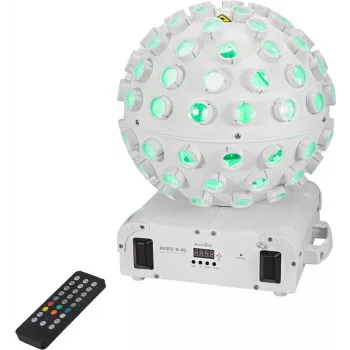 EUROLITE AKKU B-40 Laser Beam Effect AIR blanco, 5x 8W RGBW LED, RG Laser, batería hasta 11h