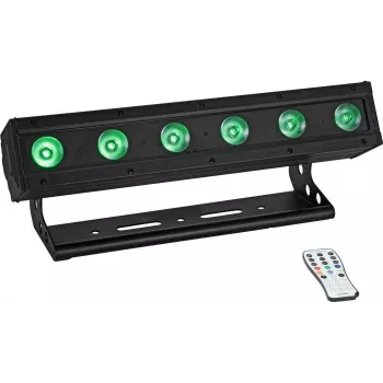 EUROLITE AKKU IP BAR-6 Entry QCL QuickDMX IP65 Barra de luz LED RGBW con batería