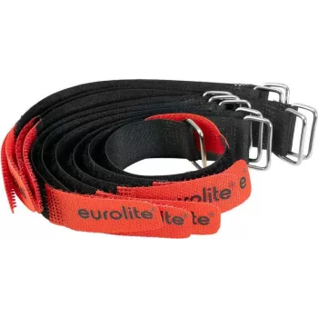EUROLITE AR-20 bridas de cable de velcro 20x180mm negro/rojo set de 10