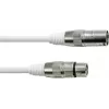 EUROLITE cable DMX XLR 3 pines 1 m blanco – cable de control robusto para iluminación de escenario