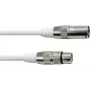 EUROLITE cable DMX XLR 3 pines 1 m blanco – cable de control robusto para iluminación de escenario