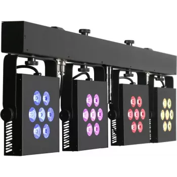 EUROLITE LED KLS-3002 MK2 Set de luz compacto AIR 4x focos RGBWA/UV DMX Wireless