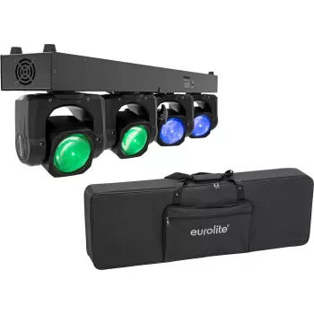 EUROLITE LED TMH Bar B240 Moving-Head Beam Set con Softbag – 4x 60W RGBW iluminación de escenario