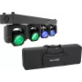 EUROLITE LED TMH Bar B240 Moving-Head Beam Set con Softbag – 4x 60W RGBW iluminación de escenario