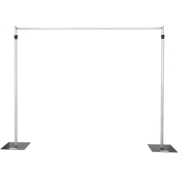 EUROLITE MCS-3148 Soporte móvil para cortinas, aluminio telescópico, 2,5-4,8m ancho, 2,1-3,0m alto, 20kg carga