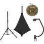 EUROLITE Set de bola de espejos 30cm dorada con trípode y tela negra 20000704