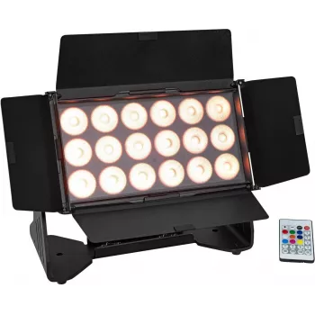 EUROLITE Multiflood IP 18x10W RGBW Wash CRMX IP65 Proyector de escenario LED negro
